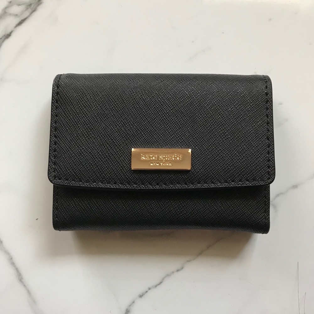 NEW kate spade laurel way large holly wallet black